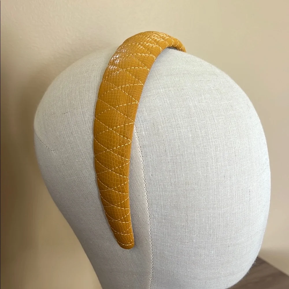 Quilted Faux Leather Headband